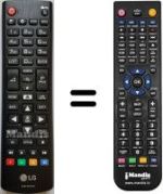 Comandos à distância equivalente LG HVS57434