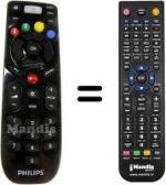Comandos à distância equivalente Philips HVS57261