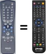 Comandos à distância equivalente Philips HVS54494