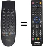 Comandos à distância equivalente Philips HVS54244