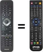 Comandos à distância equivalente Philips WHV12490