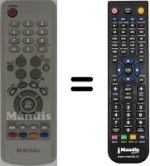 Comandos à distância equivalente Samsung WHV14487