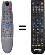 Comandos à distância equivalente Audiosonic SEC3266