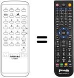 Comandos à distância equivalente Toshiba SEC1536