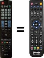 Comandos à distância equivalente LG WHV12440