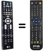 Comandos à distância equivalente LG WHV12456