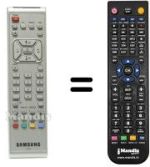 Comandos à distância equivalente Samsung SEC14672