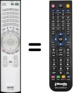 Comandos à distância equivalente Sony SEC3116