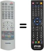 Comandos à distância equivalente Toshiba SEC3248