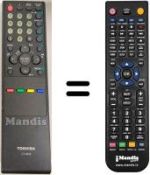 Comandos à distância equivalente Toshiba SEC14266