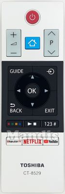 Comando à distância original TOSHIBA CT-8529 (30099678)
