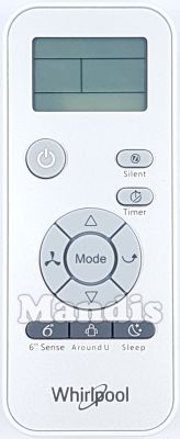 Comando &agrave; dist&acirc;ncia original WHIRLPOOL DG11J2-32 (488000560614)