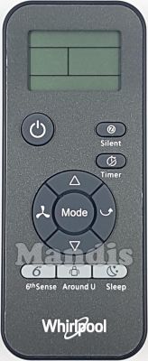 Comando &agrave; dist&acirc;ncia original WHIRLPOOL DG11J2-32 (488000570803)