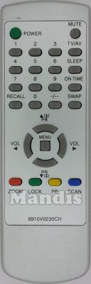 Comandos à Distância para LG 6910V0230CH