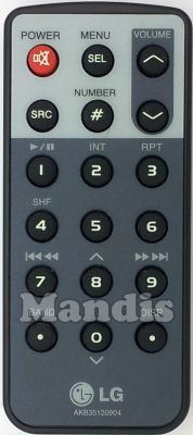 Comando à distância original LG AKB35120904