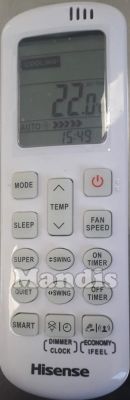 Comando &agrave; dist&acirc;ncia original HISENSE DJ35VE0AG