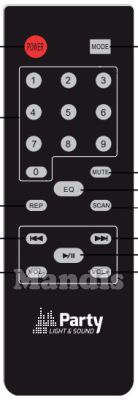 Comando &agrave; dist&acirc;ncia original PARTY Light Sound