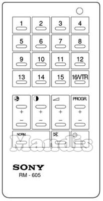 Comando à distância original SONY RM 605 (A1009022A)