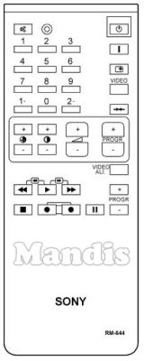 Comando à distância original SONY RM 644 (A1470728A)