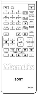 Comando à distância original SONY RM661 (A1470735A)