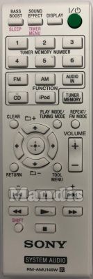 Comando à distância original SONY RM-AMU149W