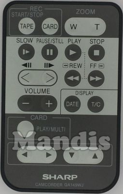 Comando à distância original SHARP GA149WJ (RRMCGA149WJSA)