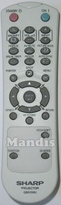 Comando à distância original SHARP GB015WJ (RRMCGB015WJSB)