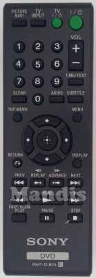 Comando à distância original SONY RMT-D187A (148700511)