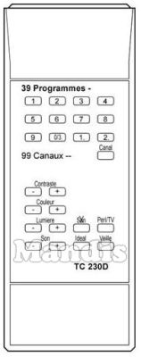 Comando &agrave; dist&acirc;ncia original TELEVISO TC230D