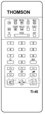 Comando à distância original THOMSON TI 45 (925TX0789) Comando à distância original THOMSON TI 45 (925TX0789)