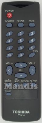 Comando à distância original TOSHIBA CT-814