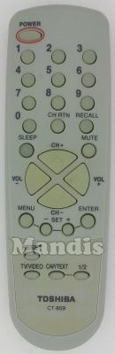 Comando à distância original TOSHIBA CT-859