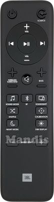 Comando &agrave; dist&acirc;ncia original JBL BAR 5.1 (WIR1190014301)