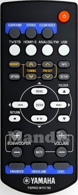 Comando à distância original YAMAHA FSR50 (WY577800)