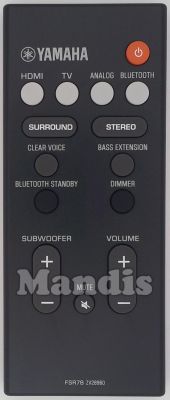 Comando à distância original YAMAHA FSR78 (ZV289600)