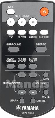 Comando à distância original YAMAHA FSR76 (ZU846400)