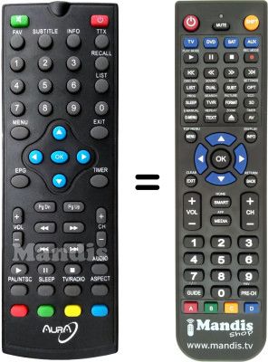 Comandos &agrave; dist&acirc;ncia equivalente AURA AQUARIUS-50