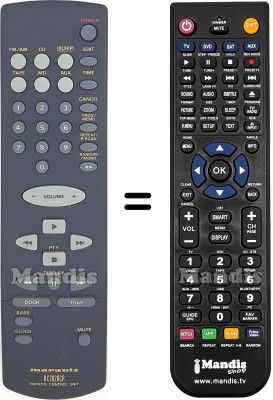 Comandos à distância equivalente RC2020CR