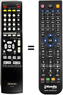 Comandos à distância equivalente RC-1125