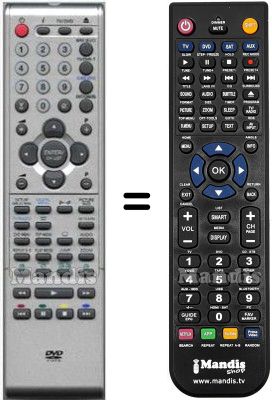 Comandos à distância equivalente Orion 076R0PK011