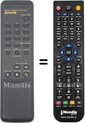 Comandos à distância equivalente RC-C202