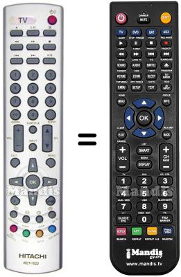 Comandos à distância equivalente Hitachi RCT-1522