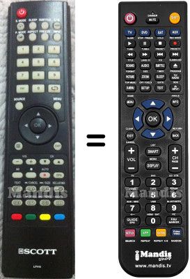 Comandos à distância equivalente Scott LTVX