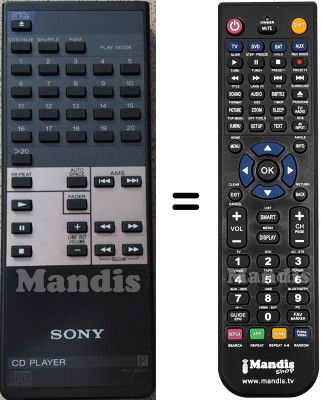 Comandos à distância equivalente Sony RM-D690