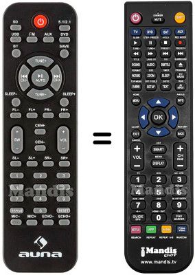 Comandos &agrave; dist&acirc;ncia equivalente Areal Elegance 5.1