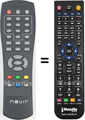 Comandos à distância equivalente REMCON2198