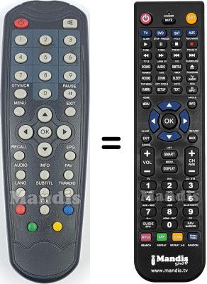 Comandos à distância equivalente WN-628