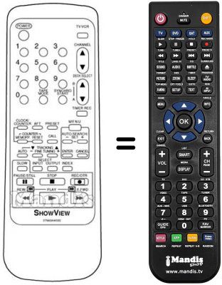Comandos à distância equivalente Sinudyne SV 9222