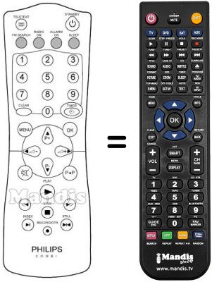 Comandos à distância equivalente PYE 14 PV 340 Comandos à distância equivalente PYE 14 PV 340