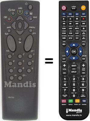 Comandos &agrave; dist&acirc;ncia equivalente Thomson 21 MT 10 E